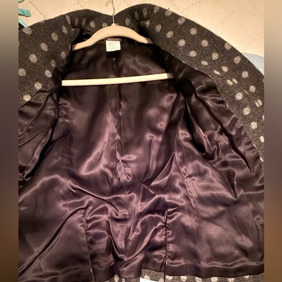 Sonia Rykiel Vintage 100% Wool Charcoal Polka Dot Blazer size 38 - Picture 7 of 15